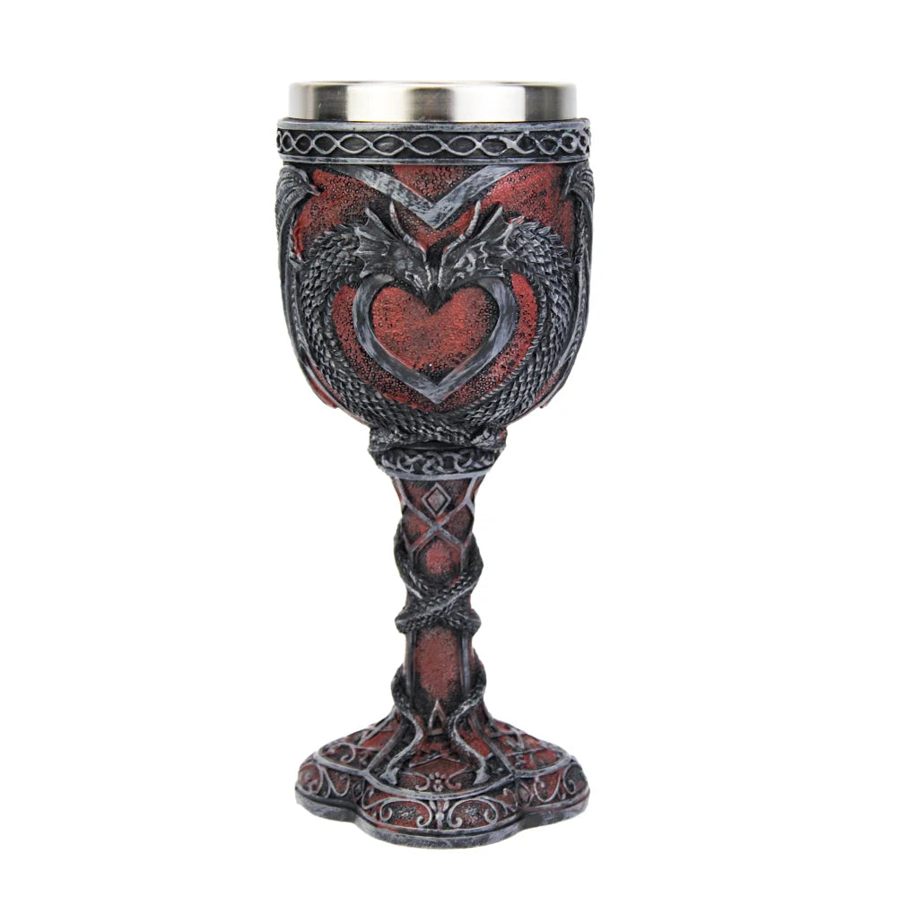 Gobelet à vin gothique contenant griffe de Dragon squelette Viking rétro verre à vin en acier inoxydable et résine meilleurs cadeaux d'halloween Bar Drinkware