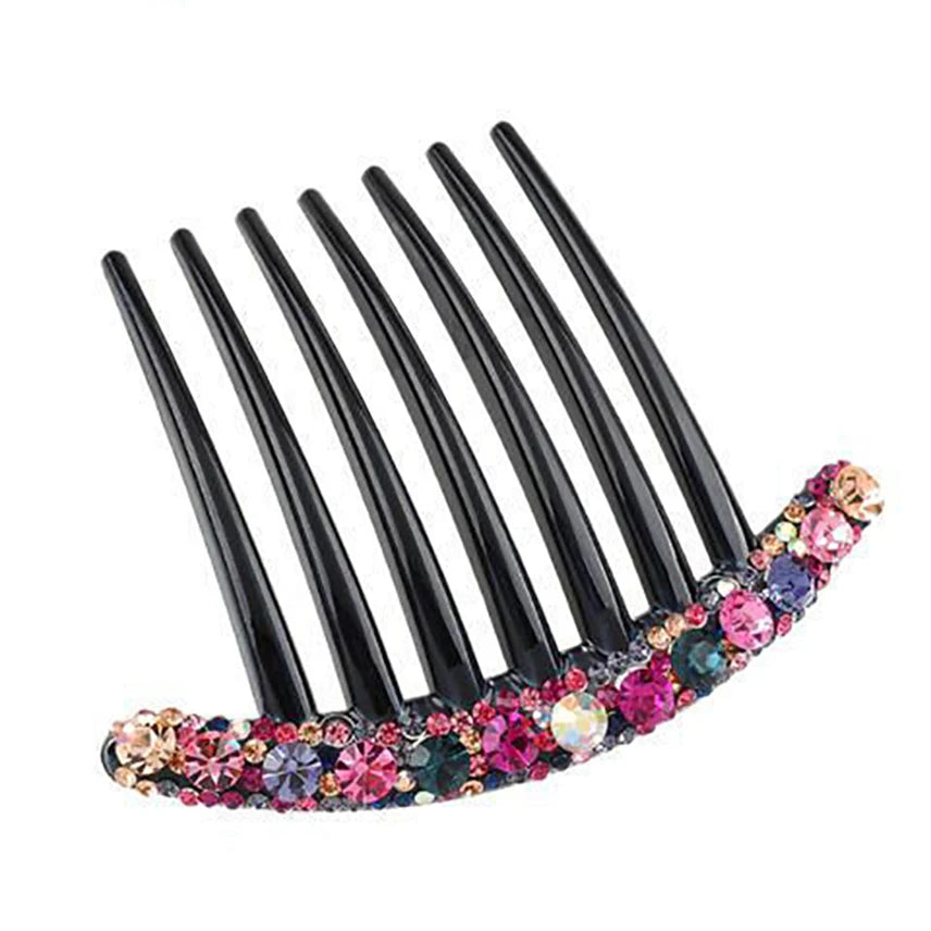 Peignes à cheveux fleur en cristal pour femmes, pinces à cheveux en biscuits, pince à cheveux fourche, coiffure de patients, vêtements de sauna, accessoires élégants