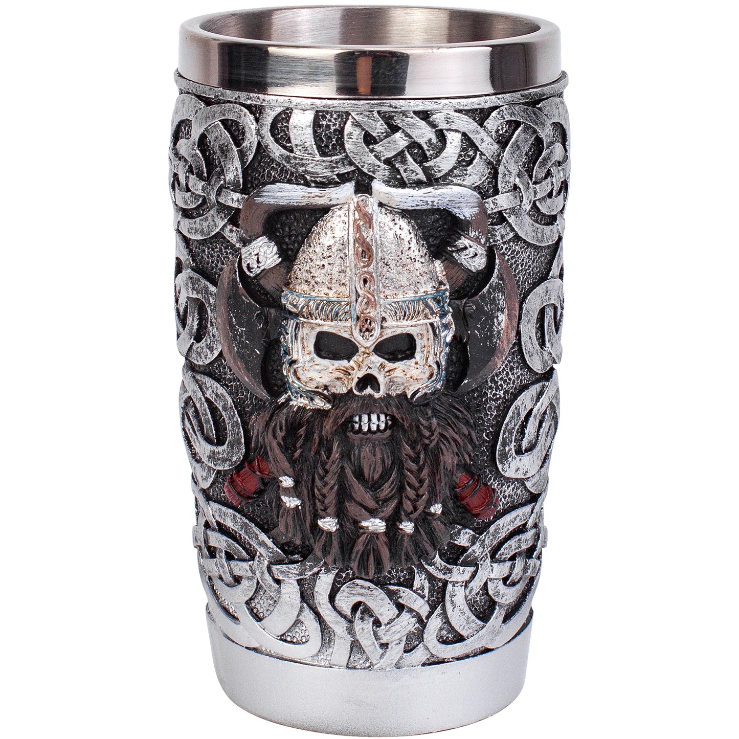600ML Viking Mug Collection 304 acier inoxydable insérer résine bière Danegeld Tankard café bière tasses tasse Halloween amis cadeau