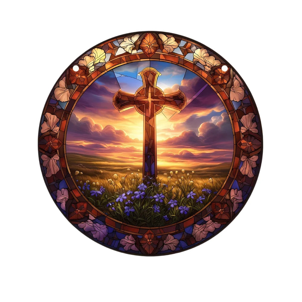 Attrape-soleil de Jésus religieux en acrylique Art déco, plaque murale polyvalente, panneau décoratif pour la maison et le jardin