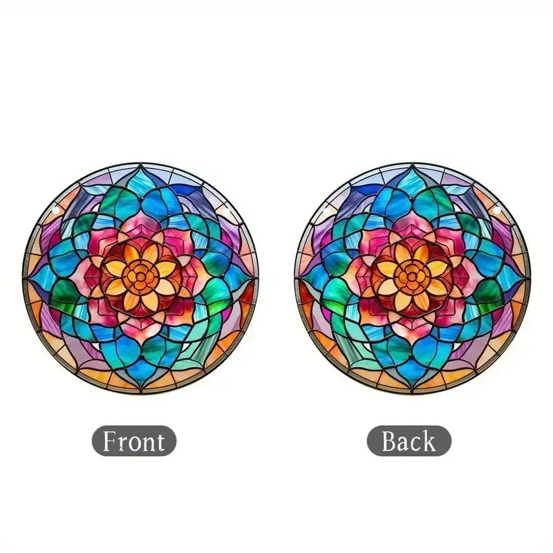 Décoration Vitrail Suspendue – Attrape-Soleil Coloré pour Jardin, Porche et Intérieur – Cadeau Idéal pour Maison et Événements