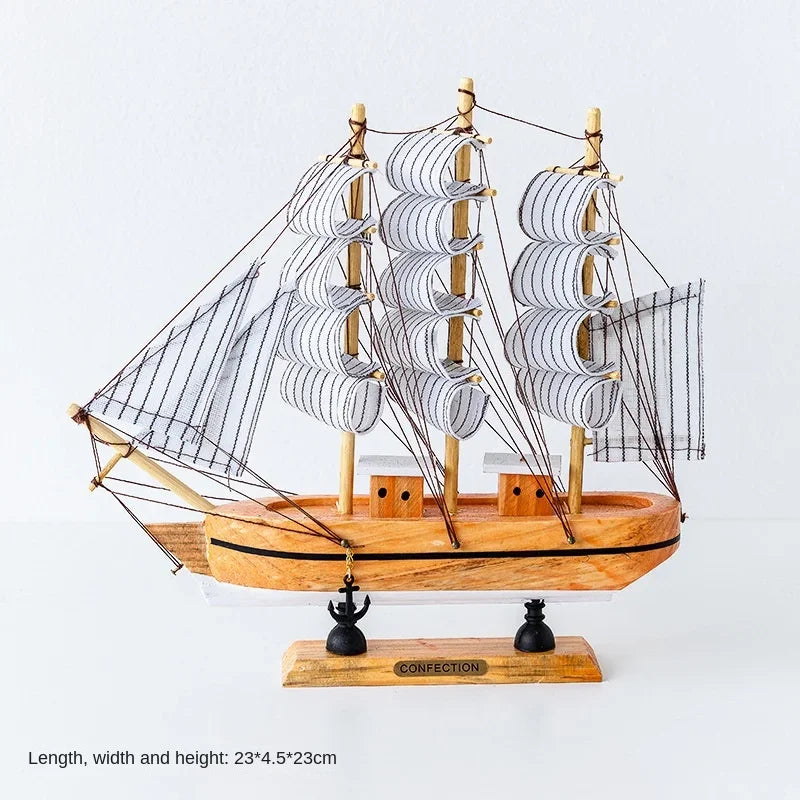 Nouveau modèle de voilier en bois, décoration de bureau, salon, artisanat, décoration nautique, modèle créatif, décoration de maison, cadeau d'anniversaire
