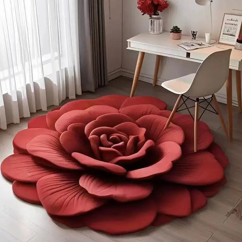 Tapis de sol en peluche florale et terre de diatomées, absorbant, antidérapant, pour salle de bain, motif de fleurs fraîches 3D, résistant à la saleté