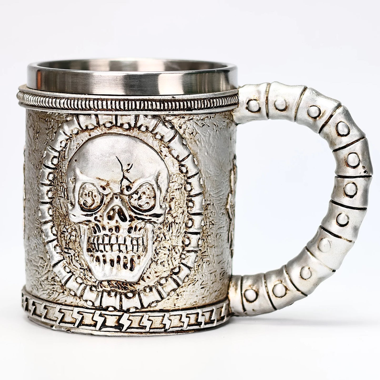 Dragon Eye Tankard 304 acier inoxydable intérieur médiéval croix épées chevalier bière thé café tasse Stein tasse 450ml Halloween cadeau