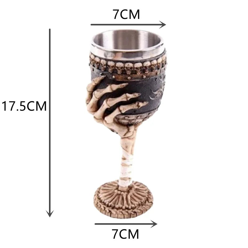Tasse d'eau gothique 3D en acier inoxydable, gobelet en forme de crâne, Design créatif de squelette de Dragon pour Bar, fête, maison, cadeaux d'halloween
