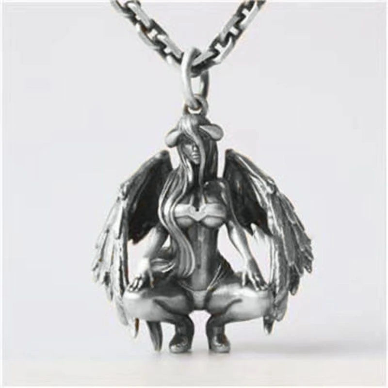 Collier ange gardien couleur or pendentif ailes d'ange Style rétro pendentif bijoux en gros