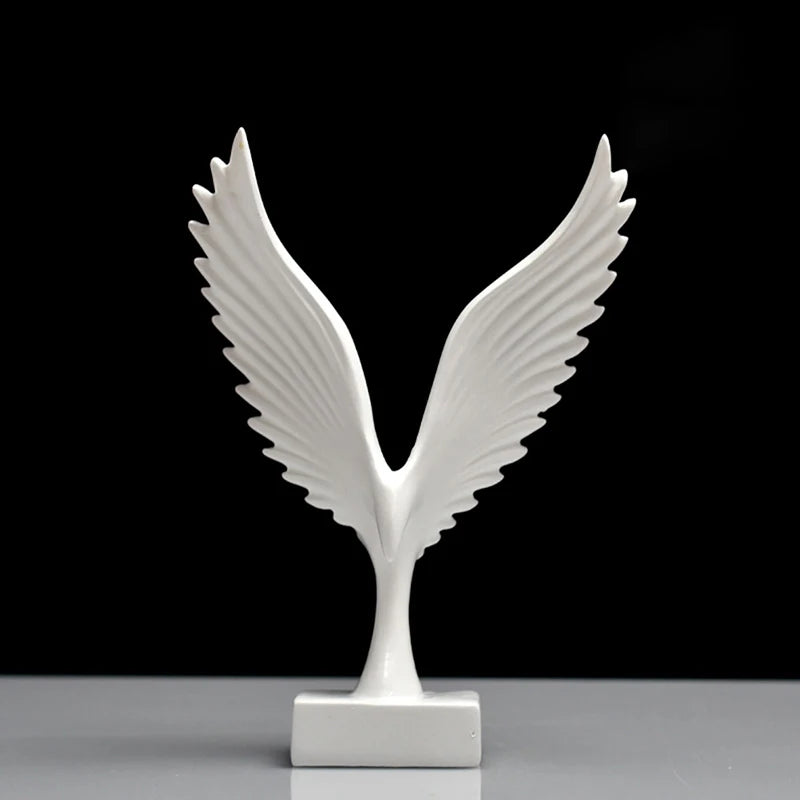 Statue européenne d'aigle/aile d'ange, figurine en résine, collection d'épandage Dapeng l'inventaire pour meuble TV, décoration de la maison