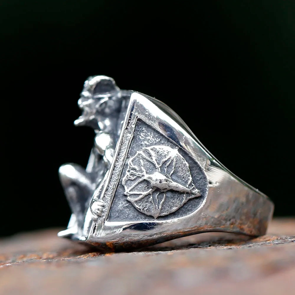 Bagues sataniques pour hommes en acier inoxydable Baphomet tête de chèvre Religion païenne divinité bijoux ange déchu Lucifer livraison gratuite