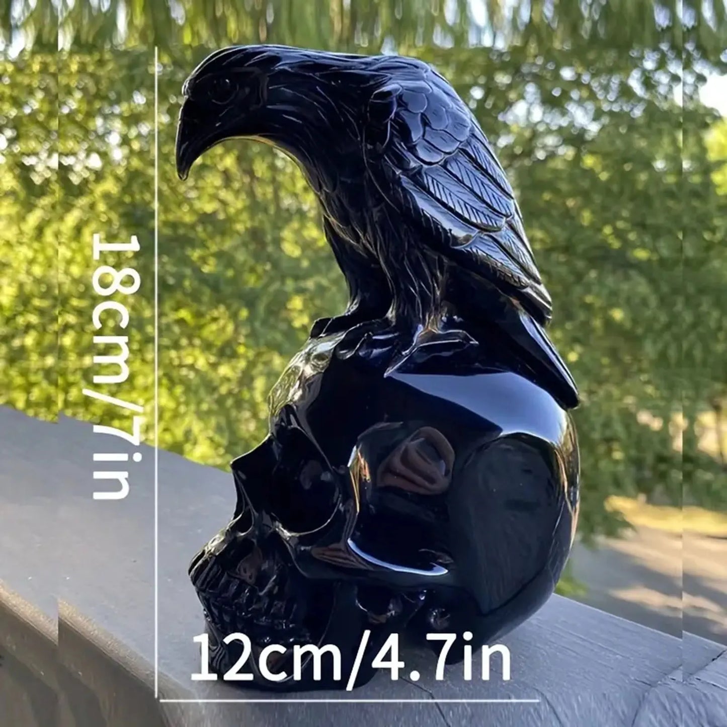 Crânes de Corbeau pour Décoration de Bureau, Statue Décorative Personnalisée pour la Maison, Accessoires de Voiture de ix