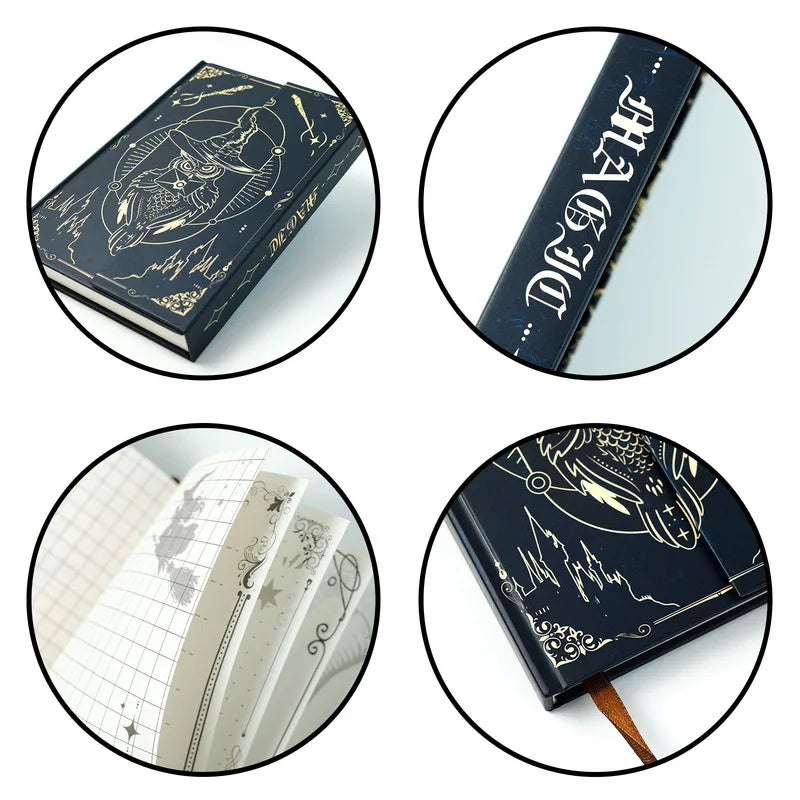 Carnet Vintage Hibou Européen avec Boucle Magnétique – Cahier de Réunion et Manuel Étudiant Élégant