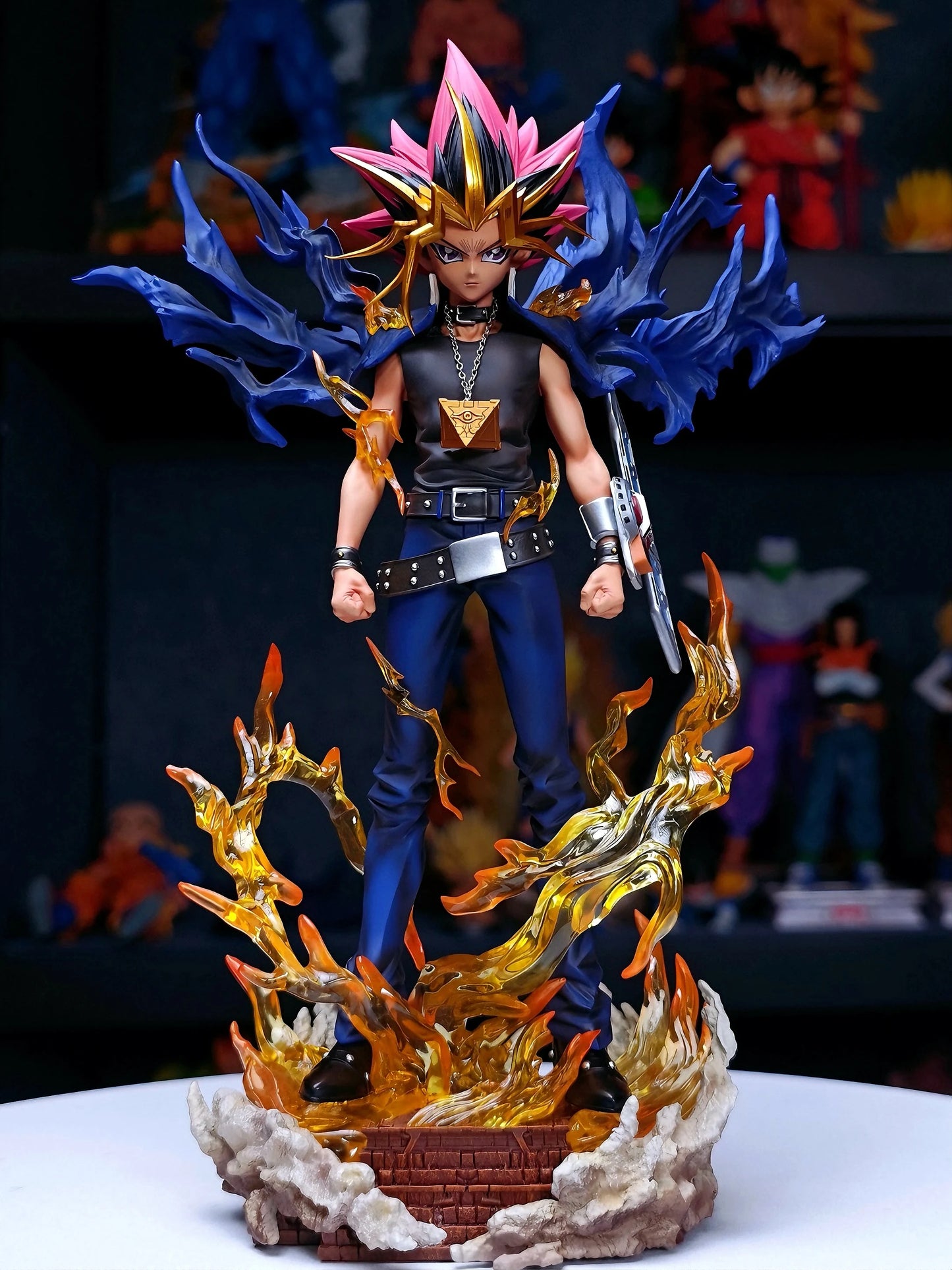 Yugi Muto Figure jeu sombre Figurine dimensionnelle Duel monstres figurines d'action 28 cm PVC Statue Collection ornement enfants jouet cadeaux