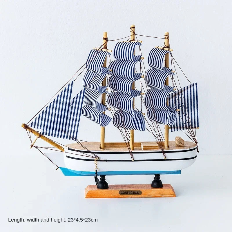 Nouveau modèle de voilier en bois, décoration de bureau, salon, artisanat, décoration nautique, modèle créatif, décoration de maison, cadeau d'anniversaire