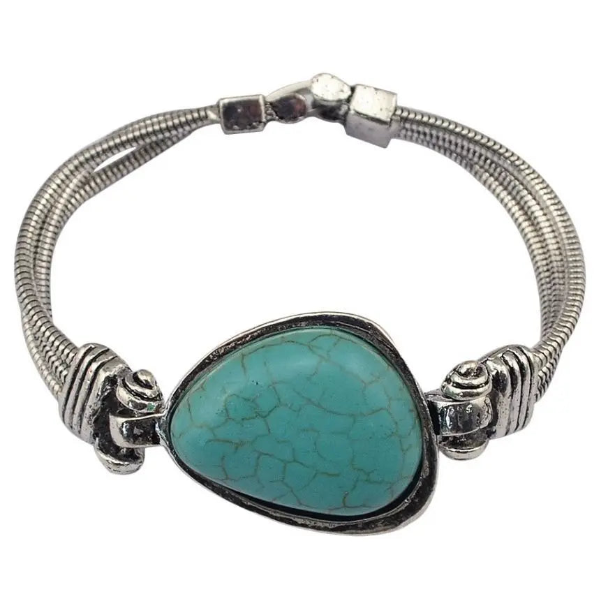 Bracelet ethnique Tribal bohème indien Vintage Turquoise gitane Boho Bracelet Festival voyage femmes hommes bijoux africains turcs