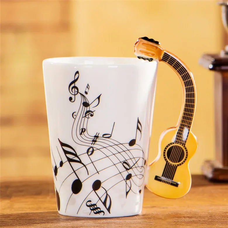 Tasse en céramique créative de style JEViolin, tasses à portée de lait de thé de café, poignée standard, cadeaux de nouveauté, mignon, 240ml