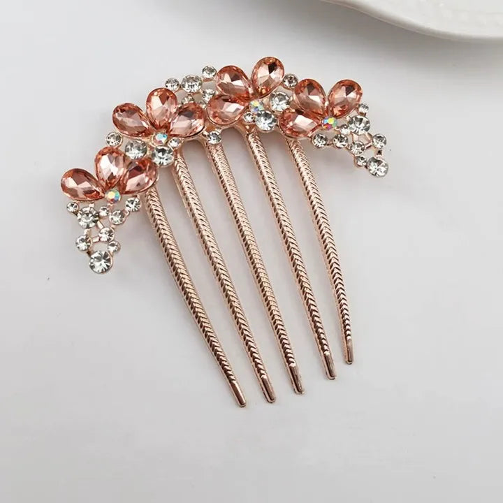 Peigne à cheveux en cristal pour femmes, pinces à cheveux décoratives en strass, couvre-chef rétro en métal, alliage de luxe, accessoires pour cheveux, bijoux cadeau