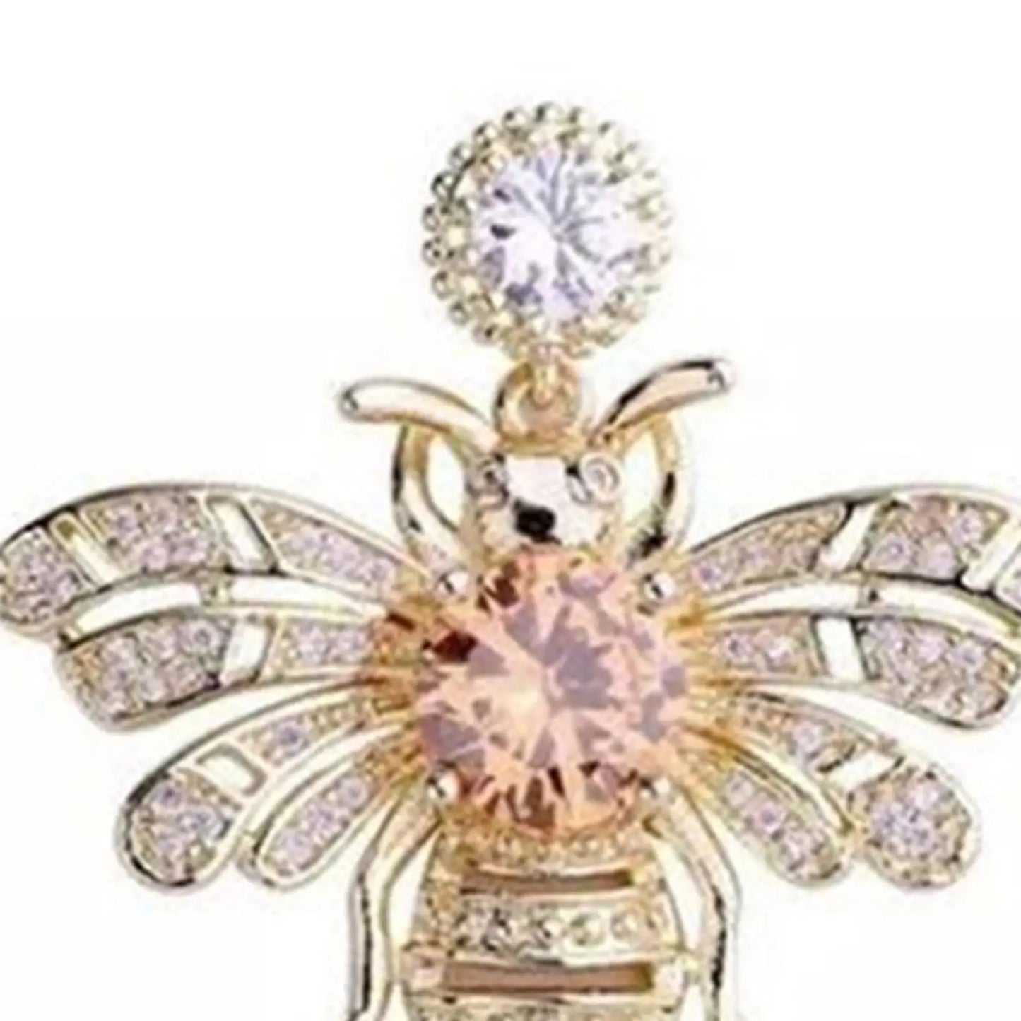Boucles d'oreilles abeille en strass – bijoux élégants et raffinés, parfaits pour la Saint-Valentin, mariages et occasions festives.