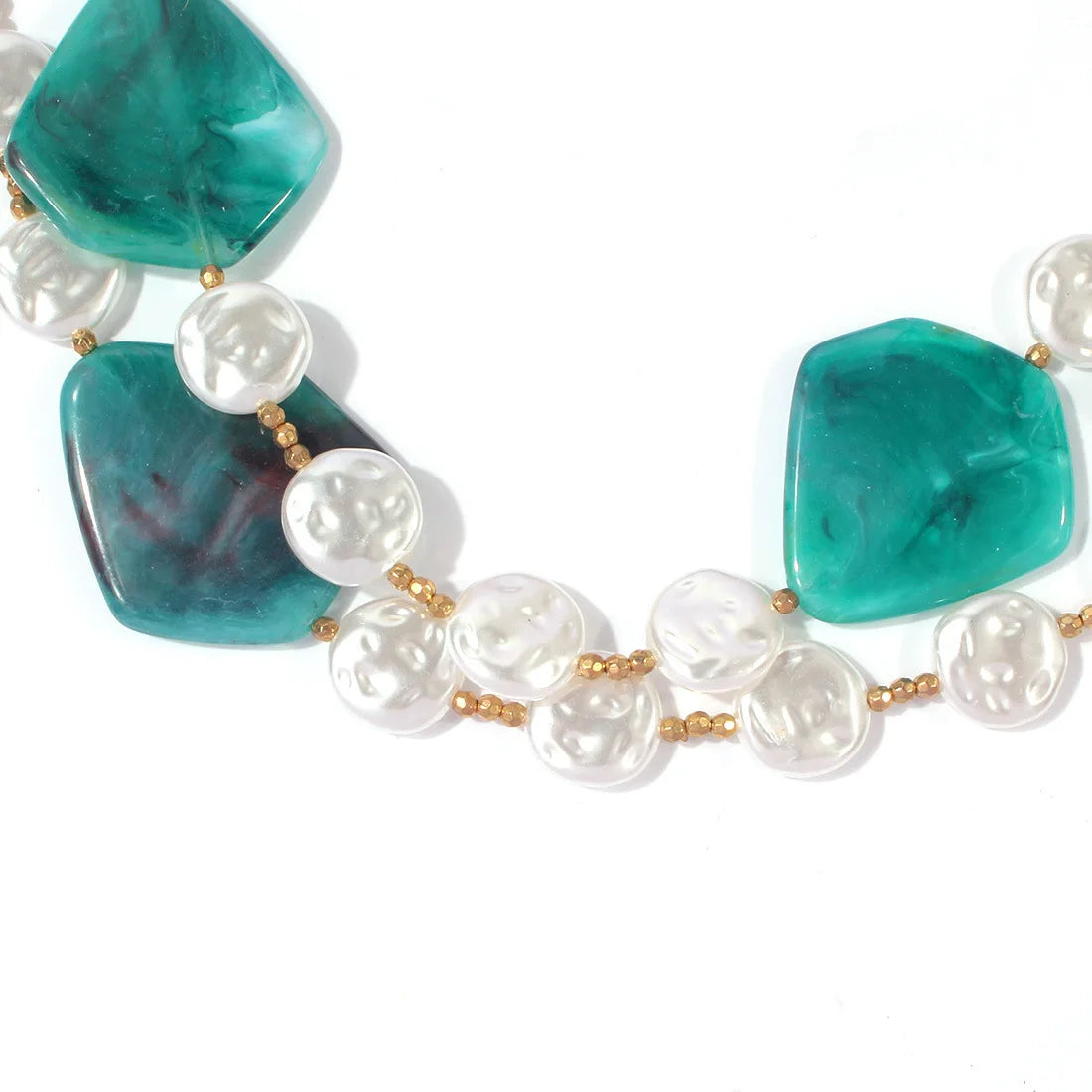 Collier rétro Simple avec chaînes de perles pour femmes, nouvelles pierres colorées créatives tissées multicouches, bijoux de plage pour filles, 2025