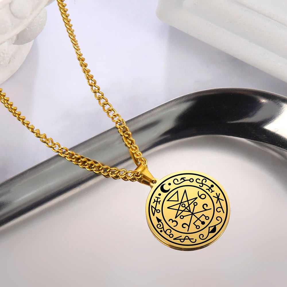 Dawapara – collier Sigil de Lilith, amulette surnaturelle en acier inoxydable, bijou gothique païen, cadeau religieux