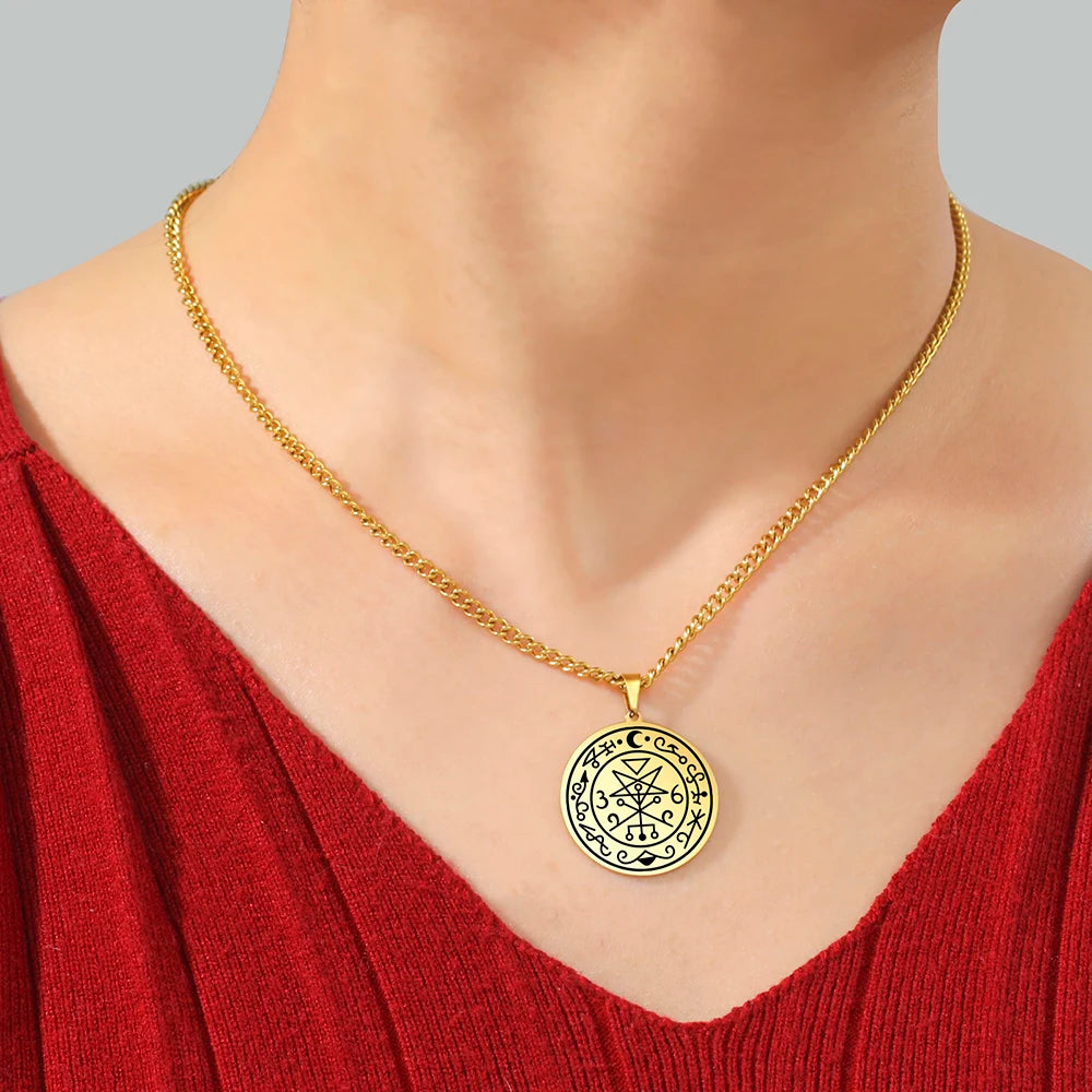 Dawapara – collier Sigil de Lilith, amulette surnaturelle en acier inoxydable, bijou gothique païen, cadeau religieux
