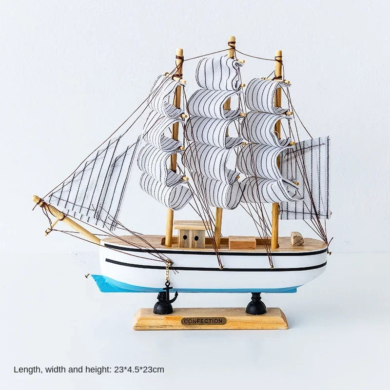 Nouveau modèle de voilier en bois, décoration de bureau, salon, artisanat, décoration nautique, modèle créatif, décoration de maison, cadeau d'anniversaire