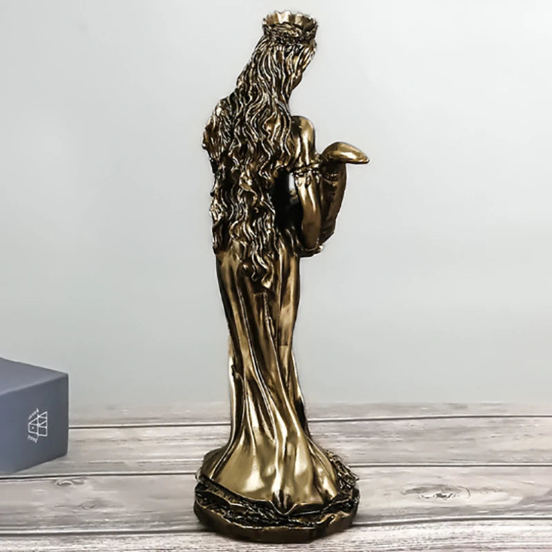 Statue de déesse de la richesse pour décoration maison, bureau, salon et bibliothèque