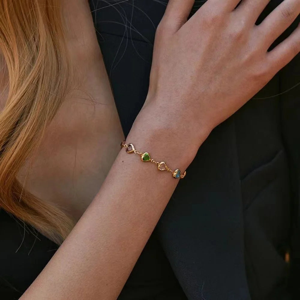 MEDFOLY Bracelet marguerite coloré mignon pour femmes bracelets délicats créatifs hypoallergéniques avec chaîne réglable bijoux délicats