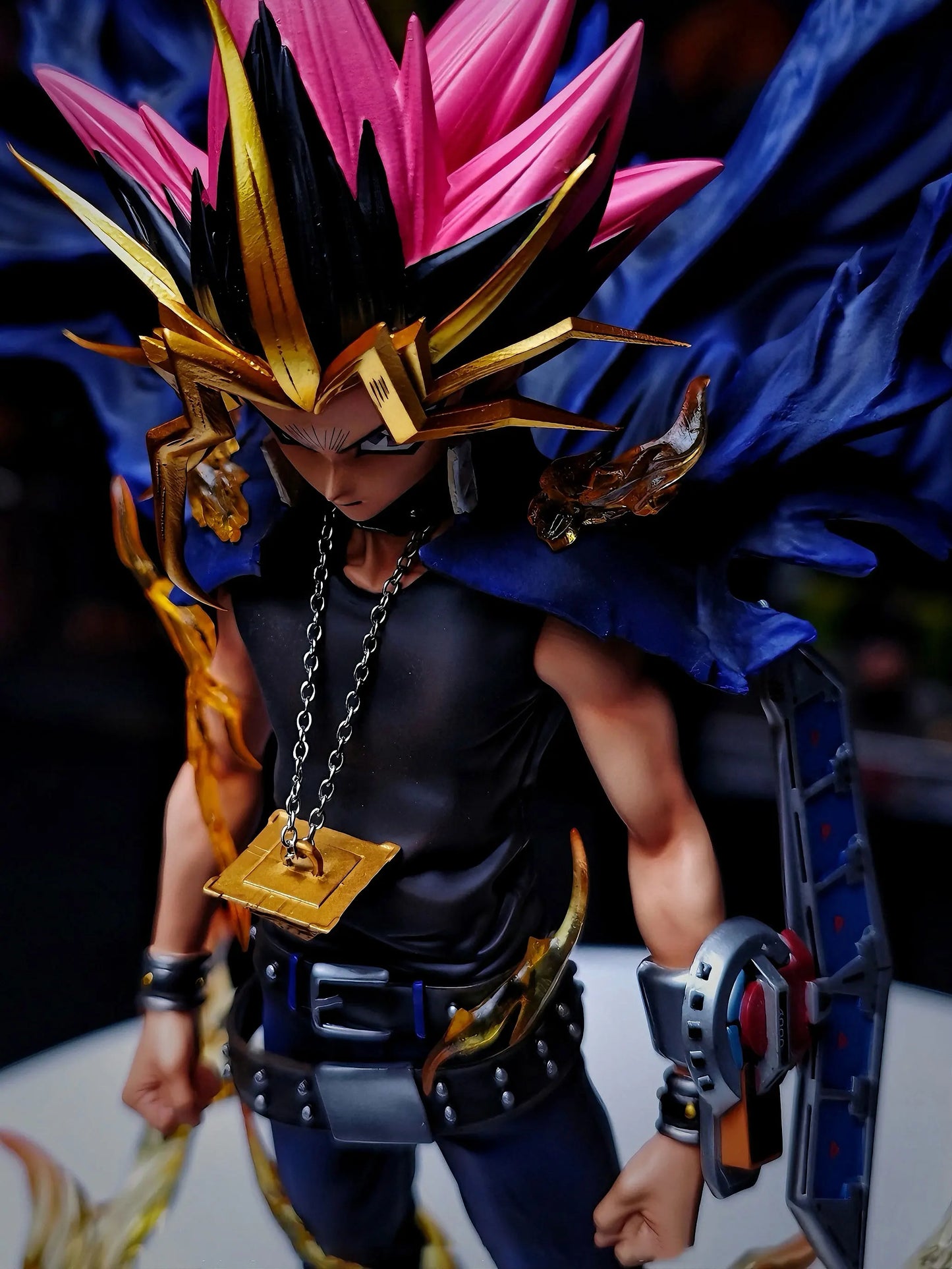 Yugi Muto Figure jeu sombre Figurine dimensionnelle Duel monstres figurines d'action 28 cm PVC Statue Collection ornement enfants jouet cadeaux