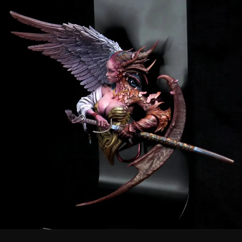Buste d'ange de l'enfer en résine blanche, modèle de buste à assembler et à coller par vous-même, bricolage, coloriage, Figurines amusantes, 1/12