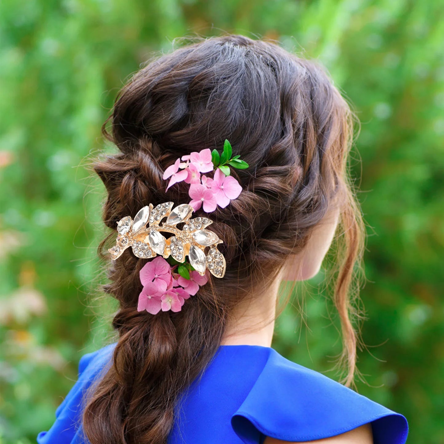 Peigne à Cheveux de Mariée en Strass – Accessoire Latéral Élégant pour Coiffure Nuptiale