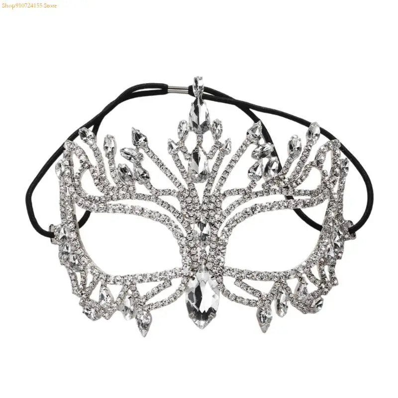 Masque demi-visage élégant pour femme – Accessoire parfait pour Halloween et soirées déguisées.
