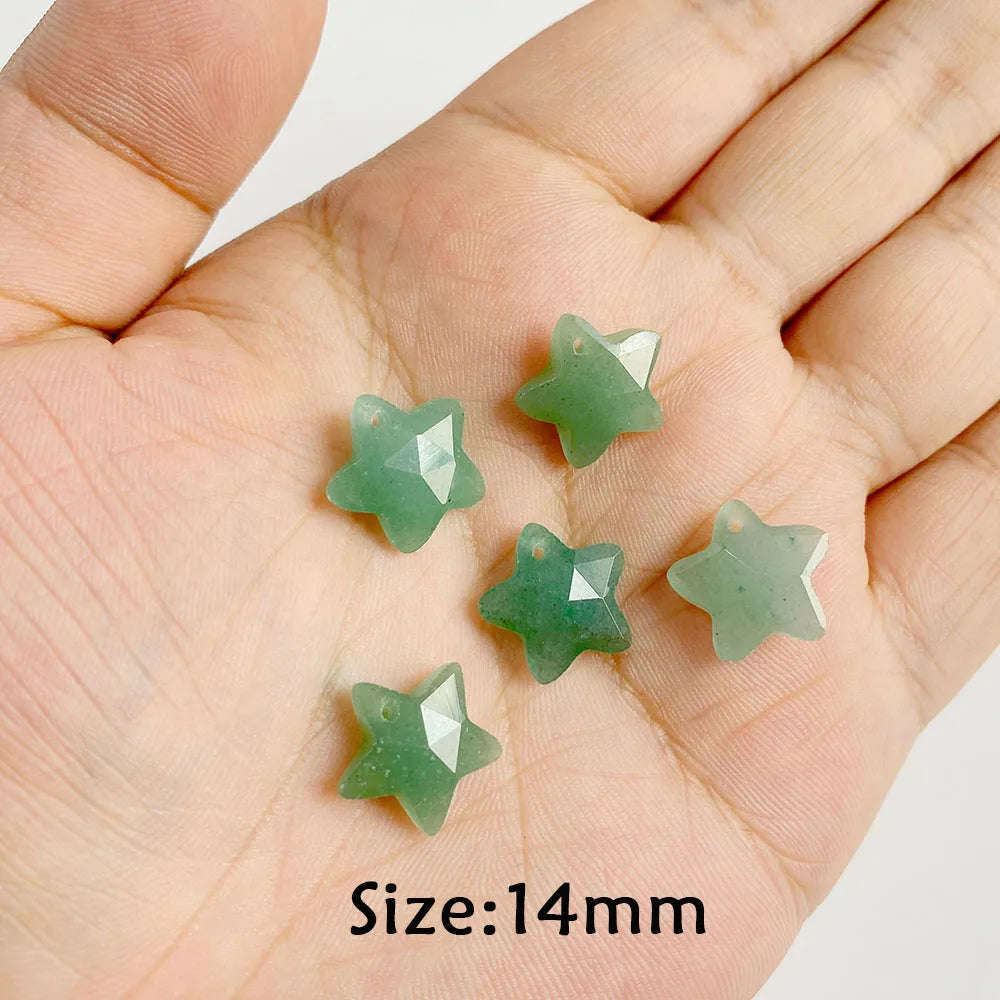 Pendentif en Pierre Naturelle Aventurine Verte, Perles de Jades de Guérison, Breloques Porte-Bonheur, Bijoux de Bricolage pour Femme et Homme, 2 Pièces