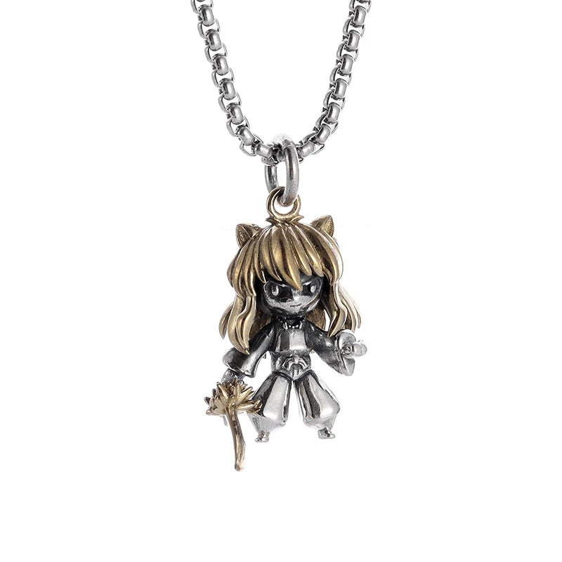 Collier ange gardien couleur or pendentif ailes d'ange Style rétro pendentif bijoux en gros