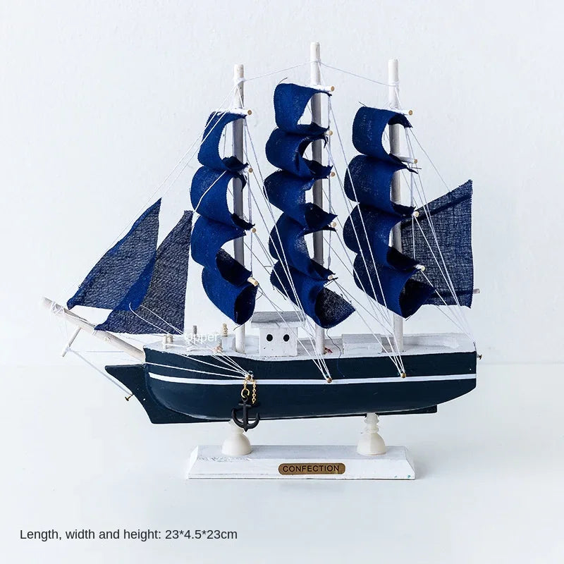 Nouveau modèle de voilier en bois, décoration de bureau, salon, artisanat, décoration nautique, modèle créatif, décoration de maison, cadeau d'anniversaire