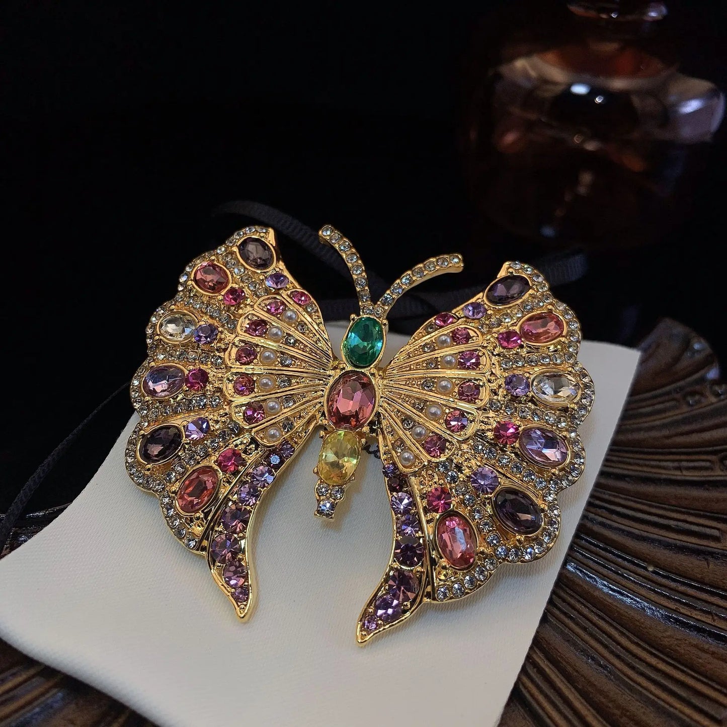 Broches papillon brillantes pour femmes unisexe beauté strass cristal insectes fête bureau broche broches cadeaux