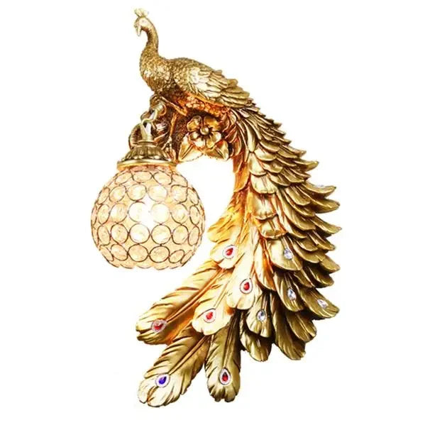 Lampe Murale Paon localité Rétro, pour Salon, Chambre à Coucher, Panneau de Sauna, Restaurant, Bar, Lumières Décoratives, Ampoule Non Incluse