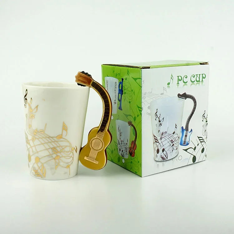 Tasse en céramique créative de style JEViolin, tasses à portée de lait de thé de café, poignée standard, cadeaux de nouveauté, mignon, 240ml