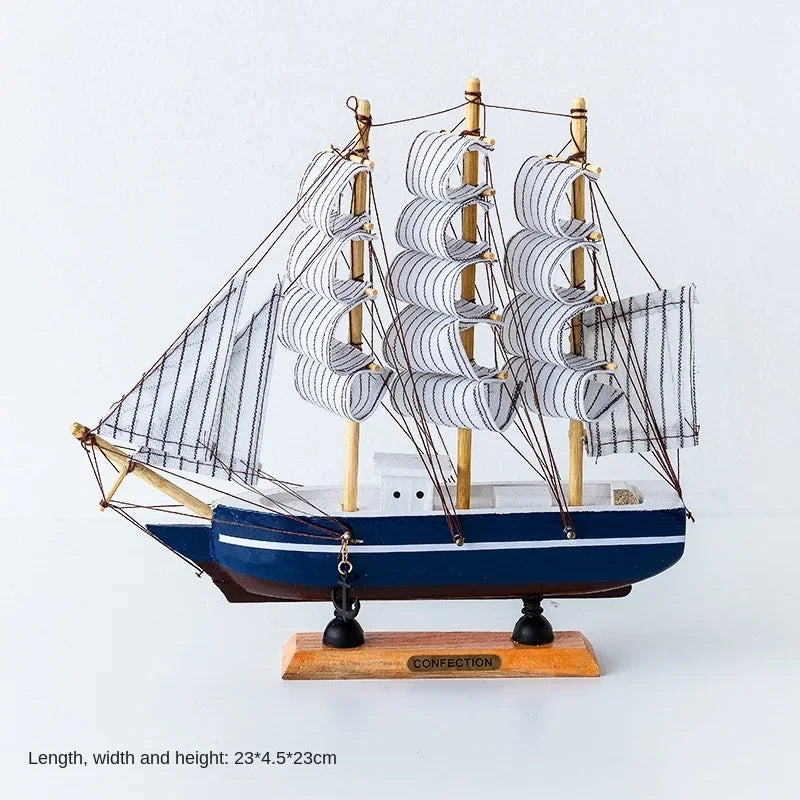Nouveau modèle de voilier en bois, décoration de bureau, salon, artisanat, décoration nautique, modèle créatif, décoration de maison, cadeau d'anniversaire