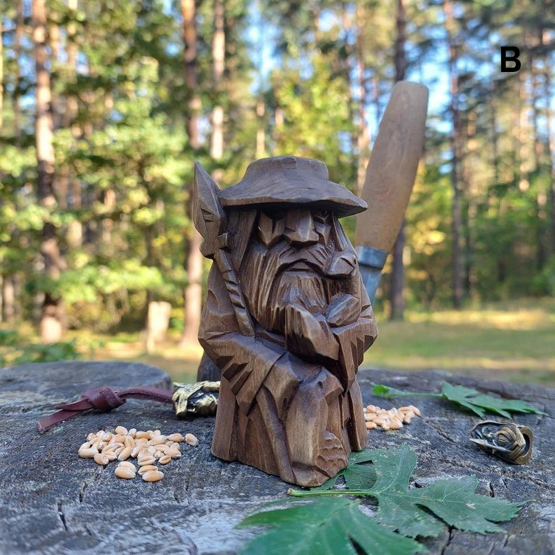 Odin FlorVor-Statue Pprédéterminée Nordique Personnalisée, Artisanat en Résine, Ornement de Bureau, Objets Miniatures