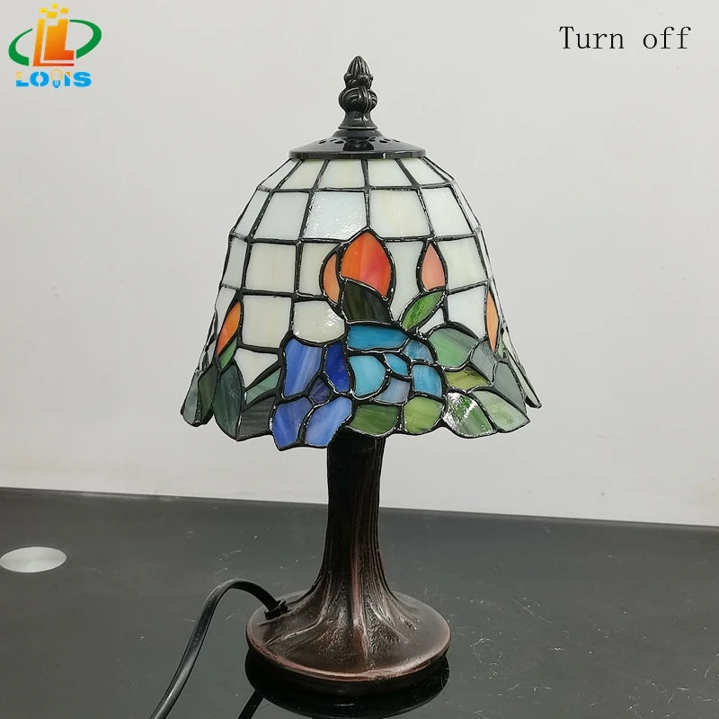 Petite lampe de Table orchidée scandinave de 6 pouces, veilleuse d'allaitement pour chambre à coucher, décoration de café, cadeau d'anniversaire en verre