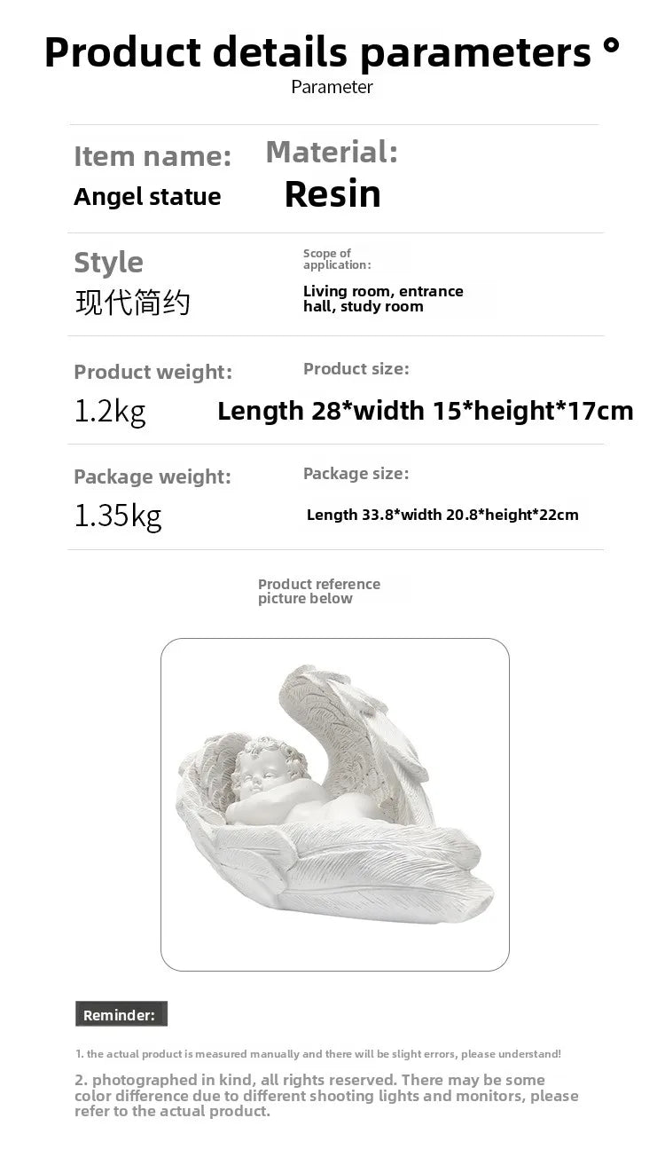 Figurine d'ange-Statue d'ange endormi de Style européen pour la décoration de la maison