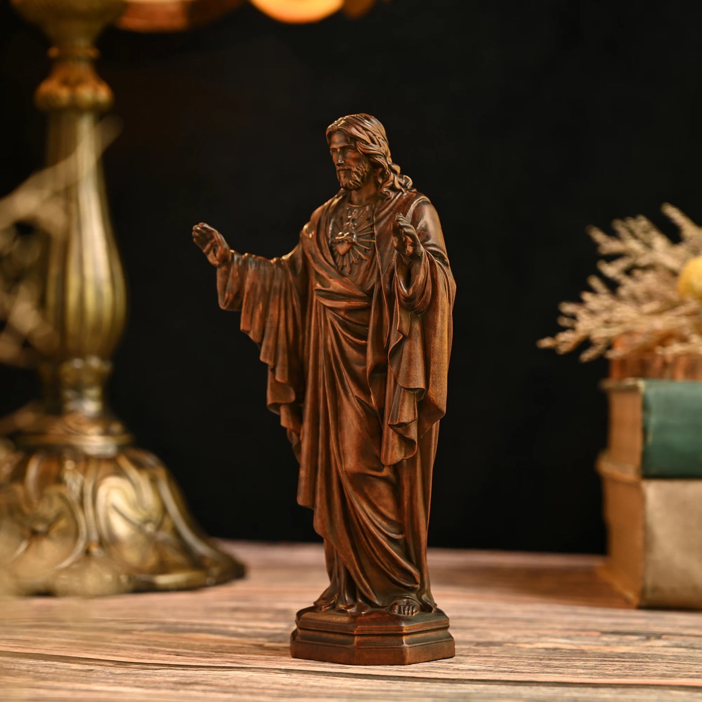 Statue artisanale YS, ornements, accessoires de bureau, décorations transfrontalières créatives, sculpture sur bois massif faite à la main