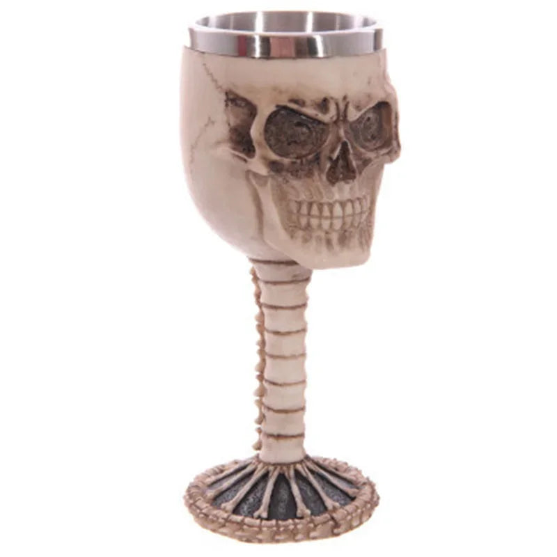 Tasse d'eau gothique 3D en acier inoxydable, gobelet en forme de crâne, Design créatif de squelette de Dragon pour Bar, fête, maison, cadeaux d'halloween
