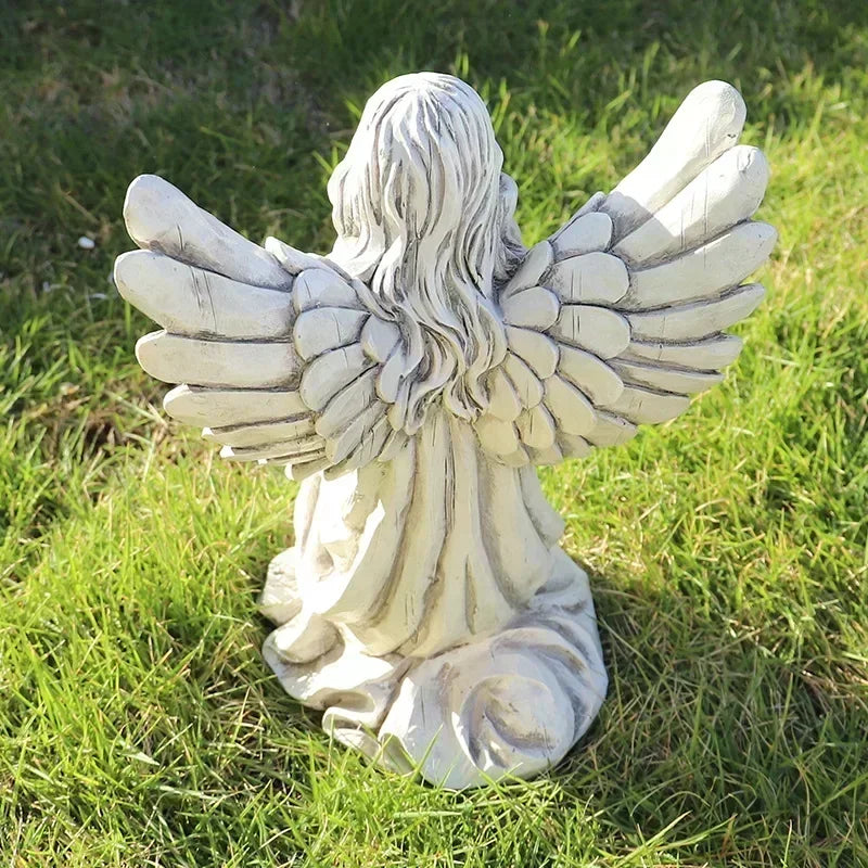 Statues d'anges européennes en résine, décoration d'ange, Figurine d'extérieur, maison, bureau, jardin, cadeaux