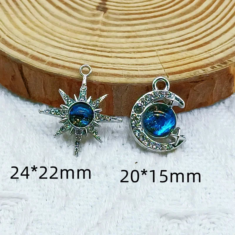 10 pièces cristal planète étoile breloques pendentifs pour colliers Bracelets boucles d'oreilles à la main bricolage artisanat fabrication de bijoux résultats