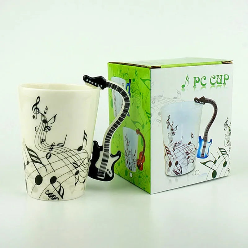 Tasse en céramique créative de style JEViolin, tasses à portée de lait de thé de café, poignée standard, cadeaux de nouveauté, mignon, 240ml