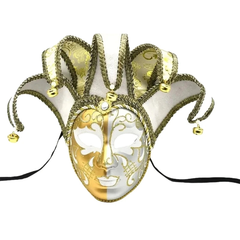 MasTim Ade-Masque de Bouffon, Costume d'Halloween, Vénitien, Mardi Gras, Carnavals, ixd'Halloween