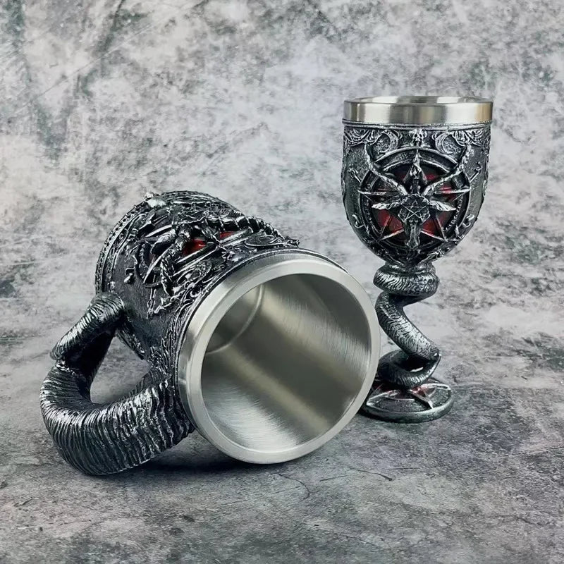 Mug à bière créative à griffe de diable, doublure en résine et acier inoxydable, tasse à café à Double paroi, gobelet à vin pour la décoration de la cuisine de la maison, cadeau