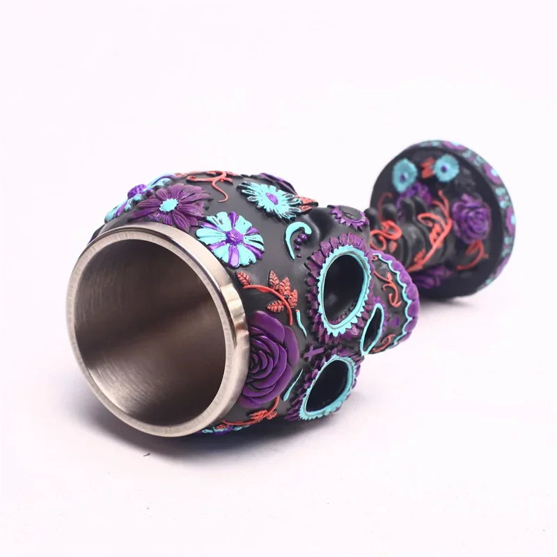 Tasse d'eau gothique 3D en acier inoxydable, gobelet en forme de crâne, Design créatif de squelette de Dragon pour Bar, fête, maison, cadeaux d'halloween