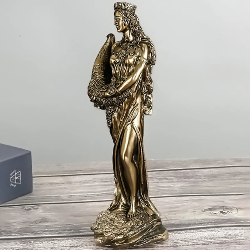 Statue de déesse de la richesse pour décoration maison, bureau, salon et bibliothèque