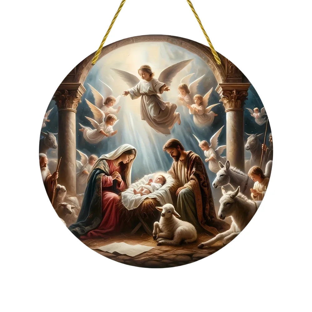 Attrape-soleil de Jésus religieux en acrylique Art déco, plaque murale polyvalente, panneau décoratif pour la maison et le jardin